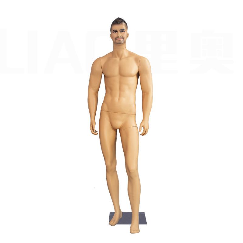 Male Full-Body Realistic Skin Tone Muscular Mannequin for Clothing Display