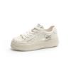 Shell head little white shoes women's spring and summer new leather breathable comfortable casual shoes thick sole heightening lace-up board shoes