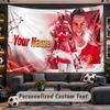 Arazzo da Appendere alla Parete Nome Personalizzato Modello Cristiano Ronaldo Tessuto Stampato Personalizzato Decorazione Murale