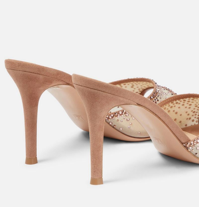 Net Red Sandal Women Summer Outside To Wear 2025New Stiletto Pointed Toe Beautiful High Heels With Open Toe Slippers