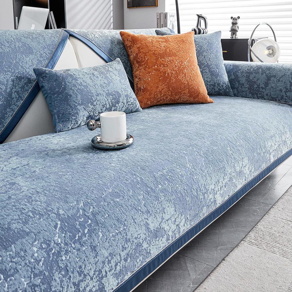 New Sofa Cushion Universal In All Seasons, Modern Light Luxury Seat Cushion, Advanced Sense Non-Slip Cover, Cover Cloth Towel