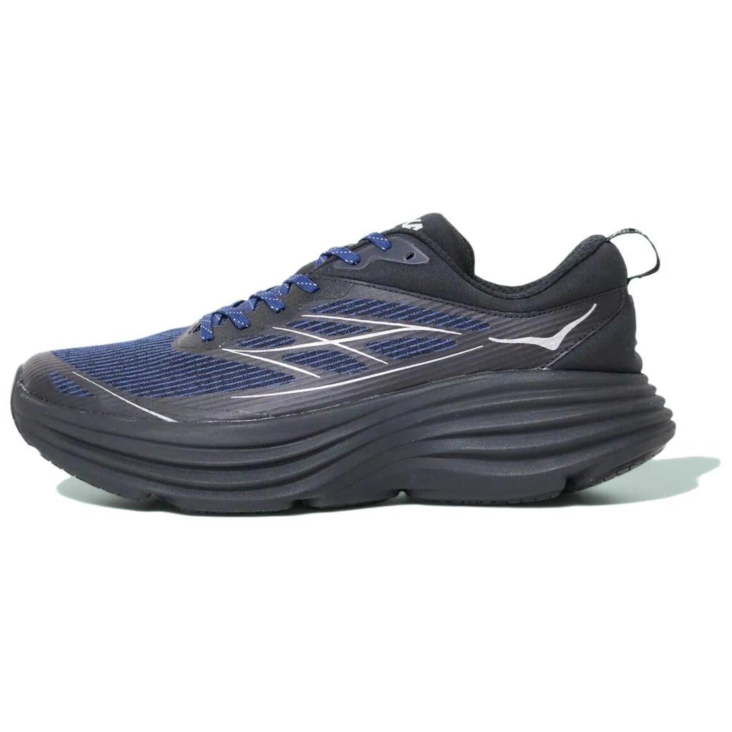 HOKA Bondi 8 Caged Stealth Tech Pack - Midnight Blue Black Men Sneakers 1155391-MDNGH