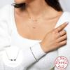 Fashion S925 Sterling Silver Fashion Mix And Match Perfect Arrangement Claw Inlaid Zircon Necklace Collarbone Chain