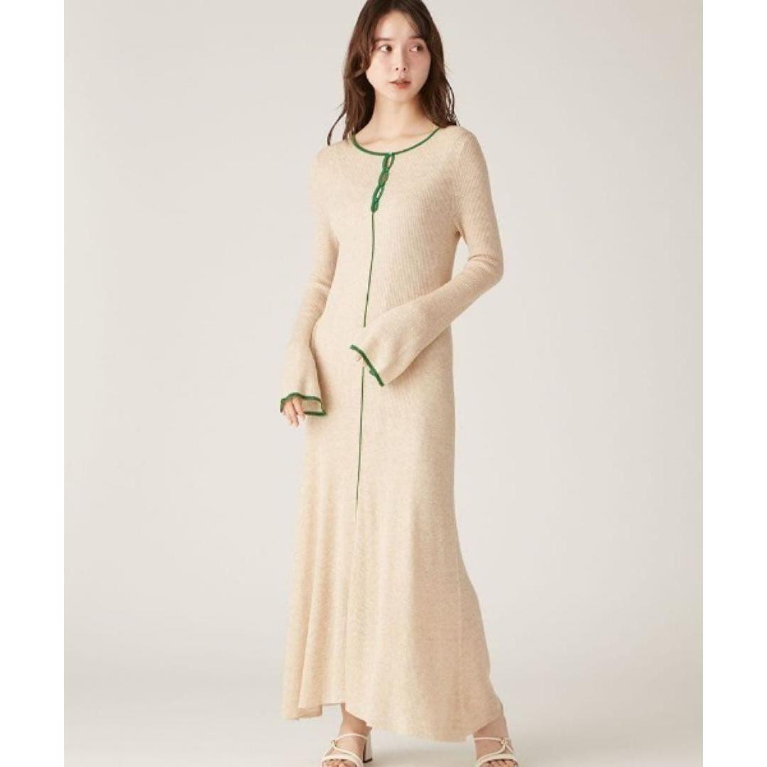 Lily Brown/2WAY line drape dress