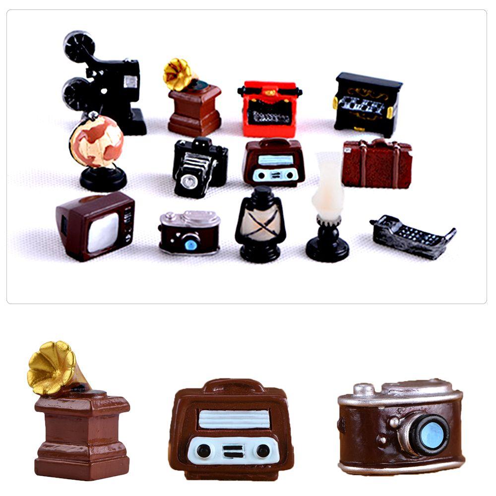Retro Furniture Figurine Mini Dollhouse Ornaments Model DIY Decoration Craft Miniature Toy Gifts New Home Living Accessories