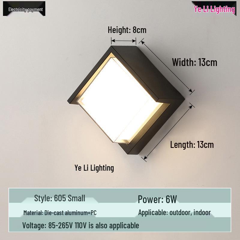

Настенный светильник в форме луны с наружным водонепроницаемым инфракрасным датчиком для двора, балкона и дверного проема 605 Regular 6W теплый белый
