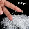 1000 Stück Transparente Elastische Haargummis Mini Haargummis Geflochtene Pferdeschwänze Haargummis Damen Haaraccessoires