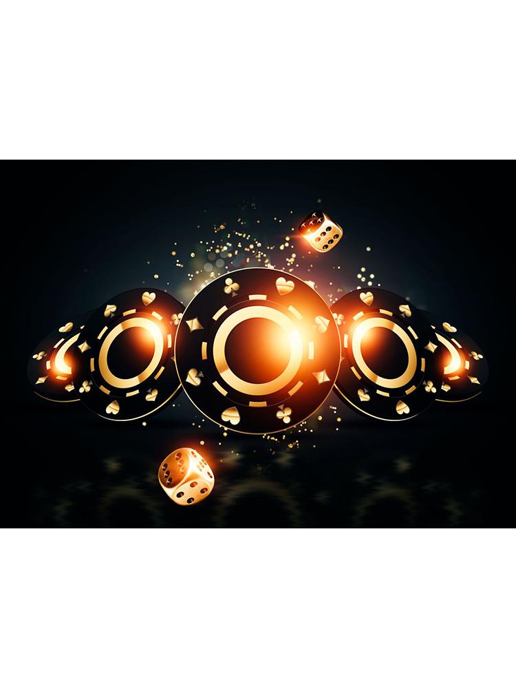 

Vintage Casino Royale Poker Gambling Posters Canvas Painting Poker Night Dice Poker Chips Wall Picture for Bar Club Home Decor 70x120cm No Fram