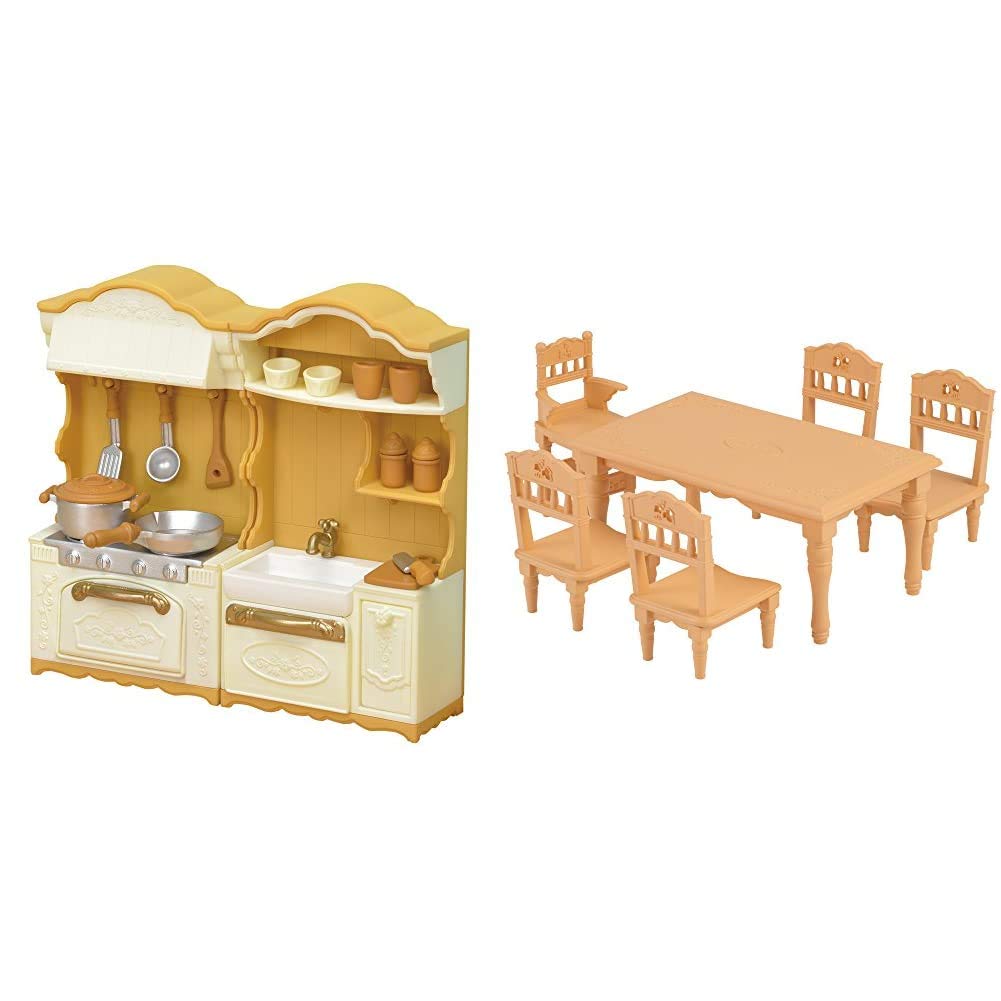 Sylvanian Families Furniture Kitchen StoveSink Set C-420 Dining Table C-421Set Purchase