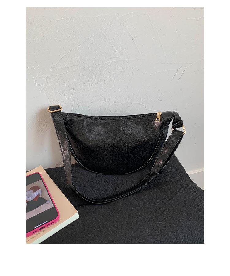 2025 New Large-capacity Premium Dumpling Bag Retro Casual Shoulder Messenger Bag Croissant Bag Women