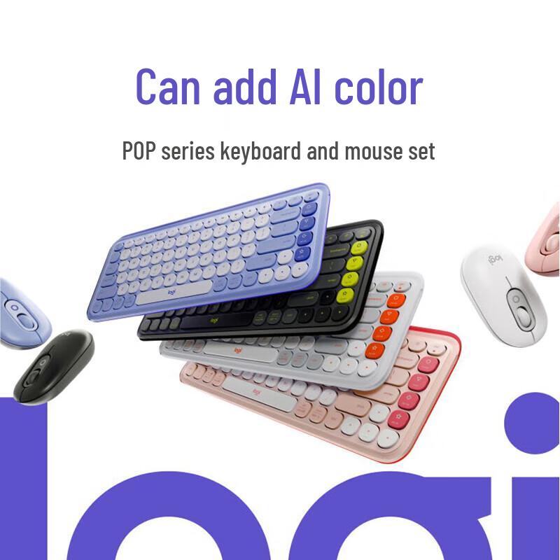 Logitech POP ICON KEYS Wireless Mechanical Keyboard and Mouse Set