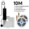 TV Wall Panel Lighting Kit Cuttable COB LED Strip Light With Touch Sensor Dimmer Switch DIY Display Cabinet Shelf Lamp