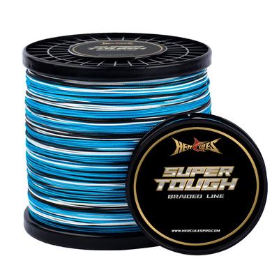 HERCULES PE Fishing Line, 4-Strand Braid, Camouflage Blue, 6lb, 150yds, 137m