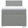 Maison Exclusive - Slatted Bed Base with Mattress Light Grey 90x200 Cm Fabric