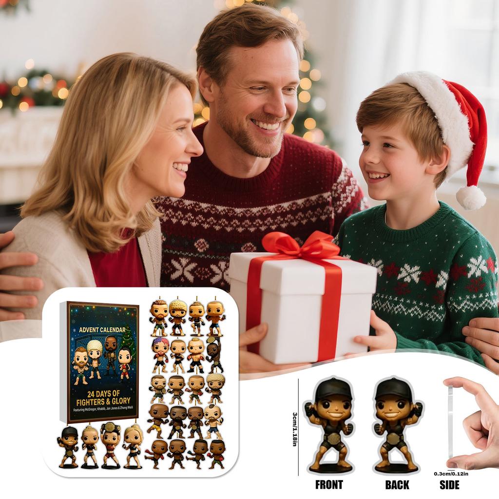 2025 Calendar, Countdown Calendar, Holiday Figurines, Festive Advent Calendar, Suitable For Various Decorations, Family Holiday Gifts