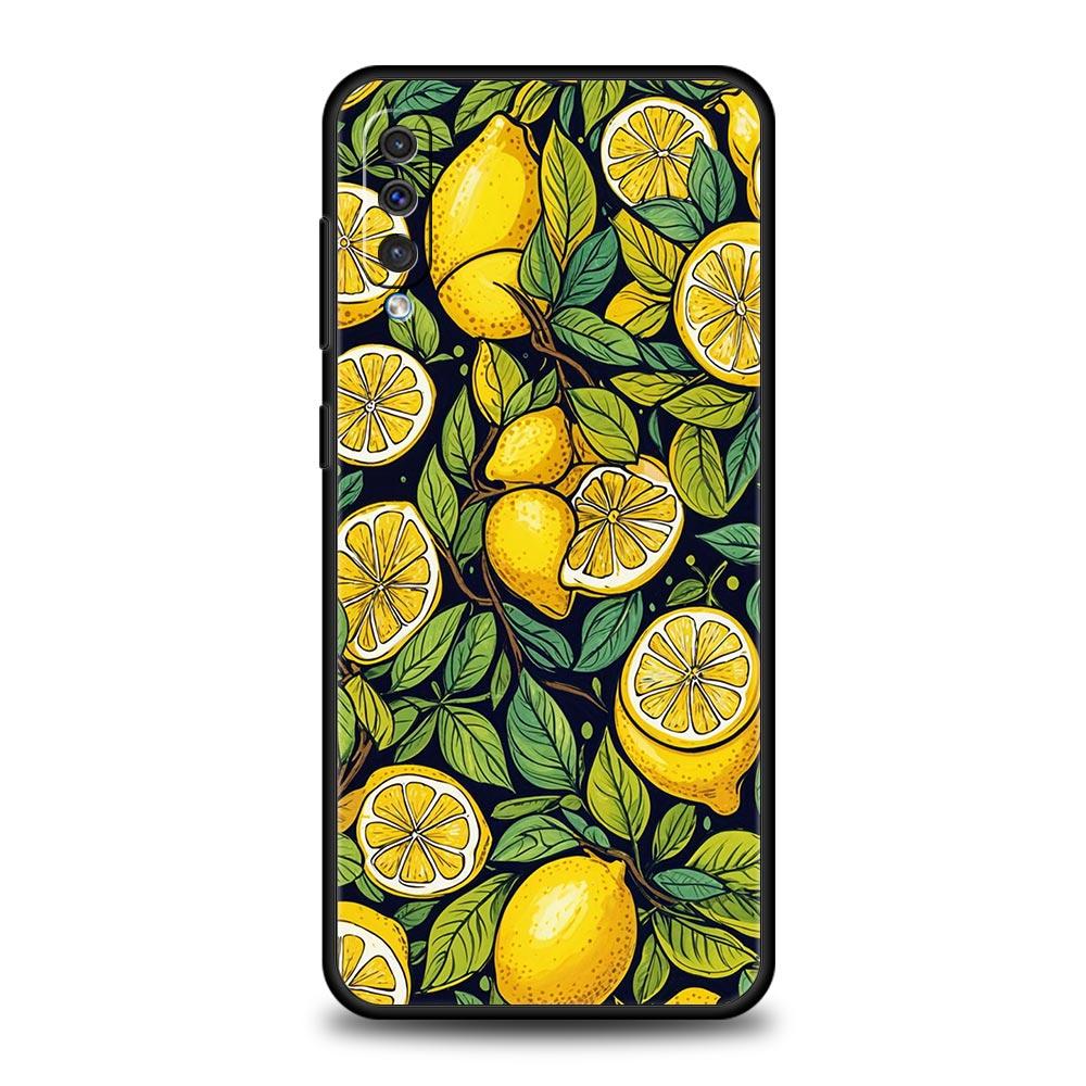 Summer Fresh Fruit Lemon Print Phone Case for Samsung Galaxy A56 A36 A26 A16 A34 A24 A42 A22 A20 A12 A40 A30 A10 Soft TPU Cover