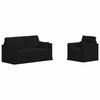 Sofa Set 2 Pcs Black 158 X 78 X 80 Cm Fabric