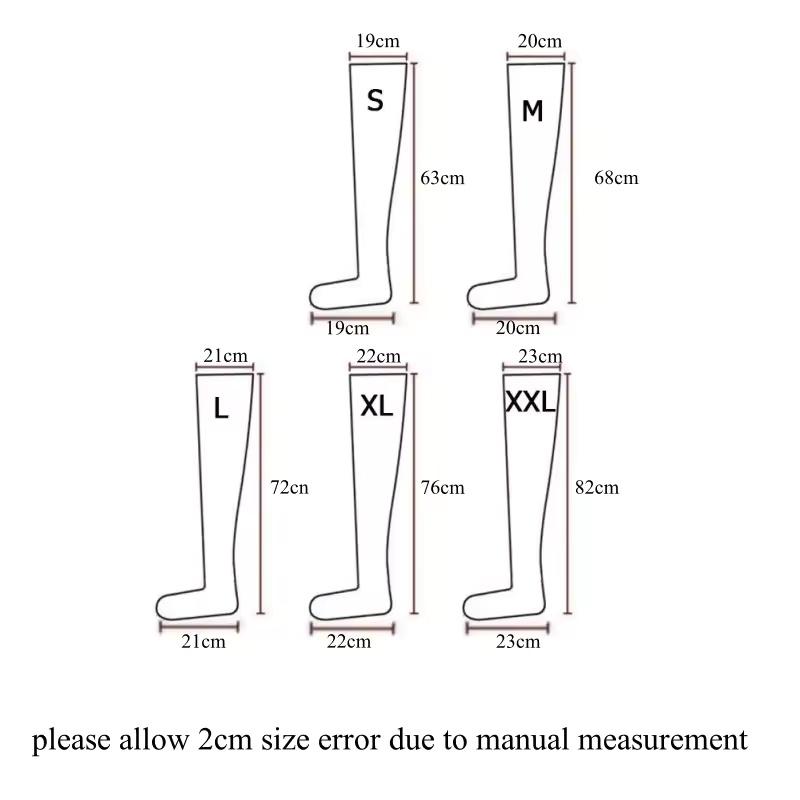 Back Zipper Stay Up Over Knee Faux Leather Stockings Night Club Plus Size Non-slip Punk Stockings Women Long Boot Socks Medias