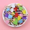 50Pcs Wood Heart Shape Pegs Wood Photo Display Clips Wood Clothes Pegs Photo Pins Set for Arts Crafts Hanging Pictures