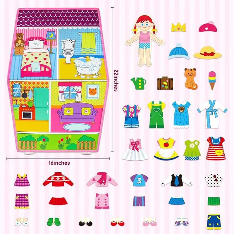 Cross-Border Girl s Dress-Up Educational Felt Quiet Book & Busy Board Puzzle
