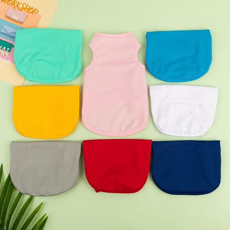 Spring Summer New Dog Clothes Thin Breathable Small Dog Teddy French Bucket Clothes Universal Pet Solid Color Vest Pet Clothes