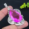 Pink Kunzite Gemstone Handmade 925 Sterling Silver Jewelry Pendant 2.84" Q7O21