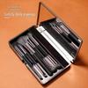 Viral Dual-Ended Sparrow Eyeshadow Brush Set with Mirror - Portable Makeup Artist Essential