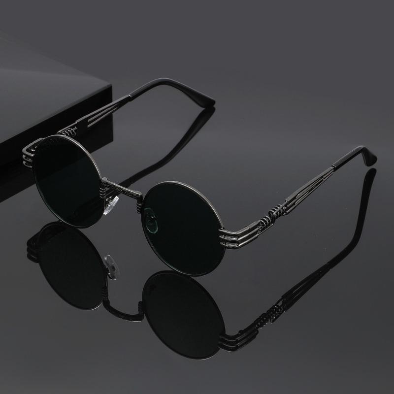 Fashion Round Sunglasses Women Retro Trend Punk Metal Sun Glasses High Quality Classic Men Luxury Brand Eyewear Uv400 Goggles