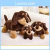 Peluche Bassotto con Pelo Realistico Figura di Animale Morbida per Bambini e Collezionisti