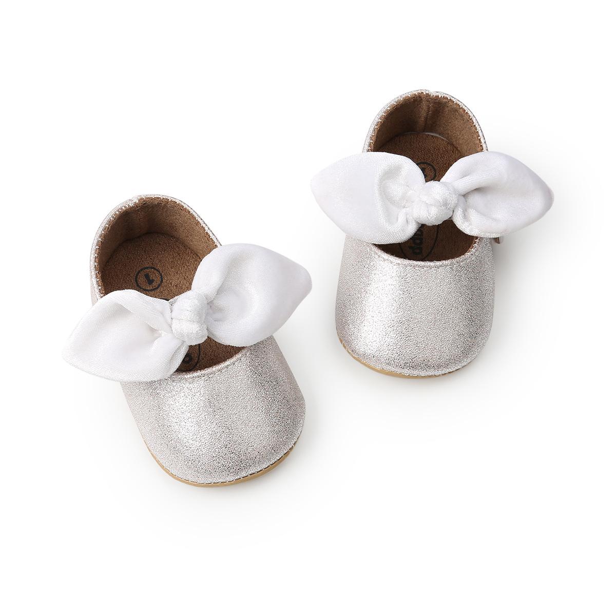 

MYGGPP Туфли принцессы с маленьким бантом Туфли для малышей Туфли на мягкой подошве Туфли для малышей 13cm