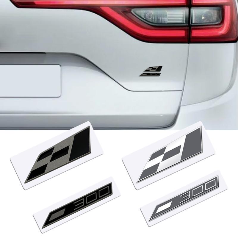 UQKX7 Metal 3D Race Flag Front Grille Sticker Car Rear Trunk Body Emblem Badge for Seat Leon 300 Altea Ibiza Toledo Cordoba cupra
