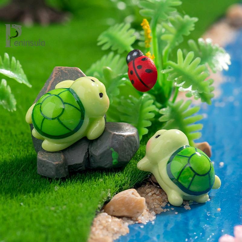 1Pcs Cartoon Cute Little Turtle Mini Doll Micro Landscape Ornament Dollhouse Home Garden Craft Decoration DIY Garden Accessories