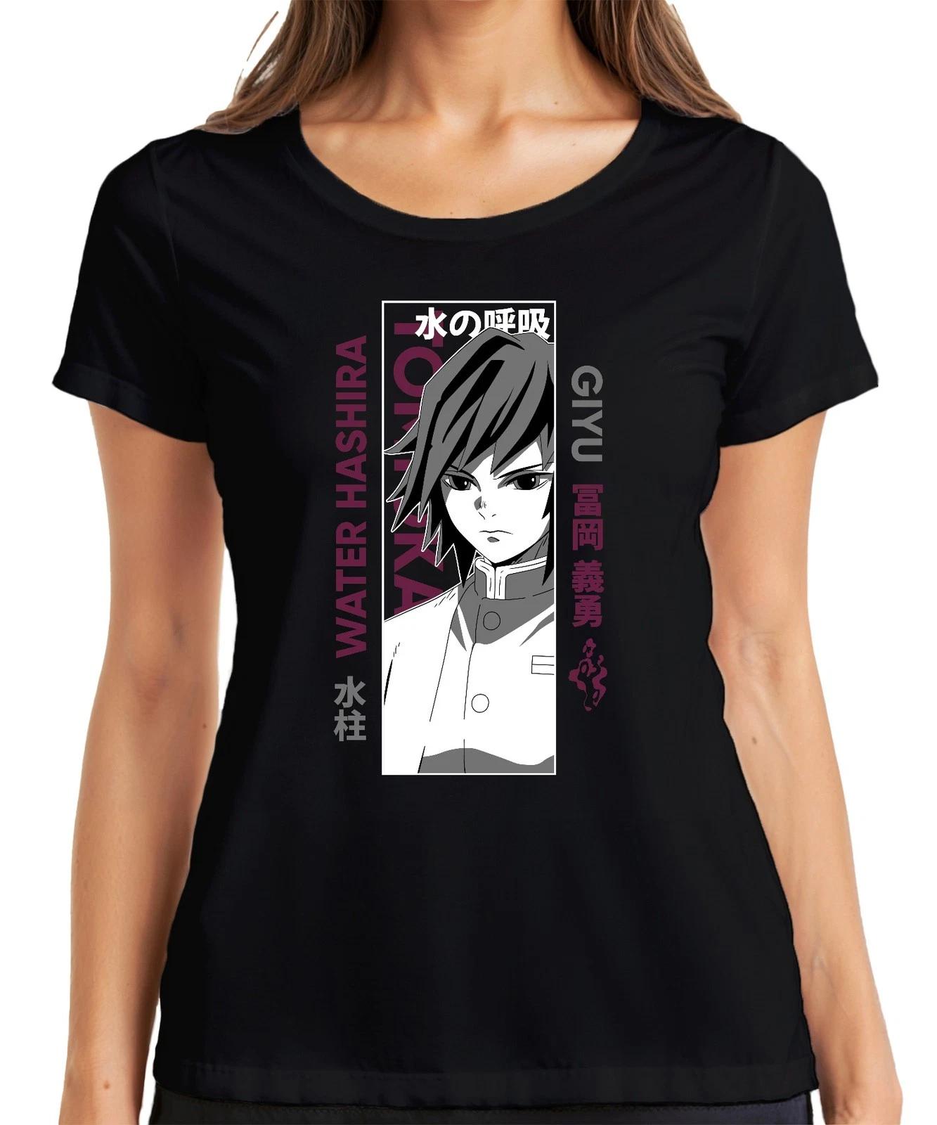 Demon Slayer Giyu Tomioka Water Hashira Anime Geschenk Manga Damen T-Shirt XXXL