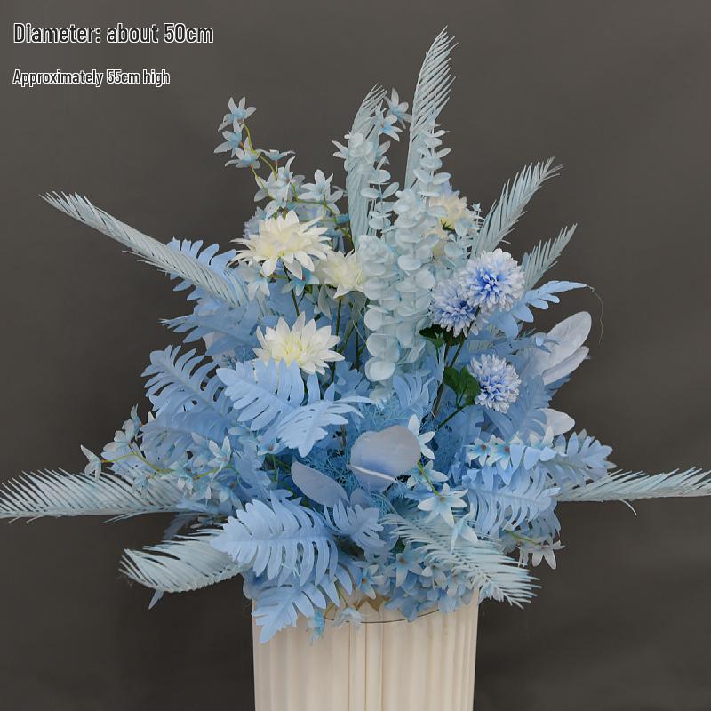 Большая шелковая свадебная цветочная композиция: Фон, Маркер прохода, Декорация сцены