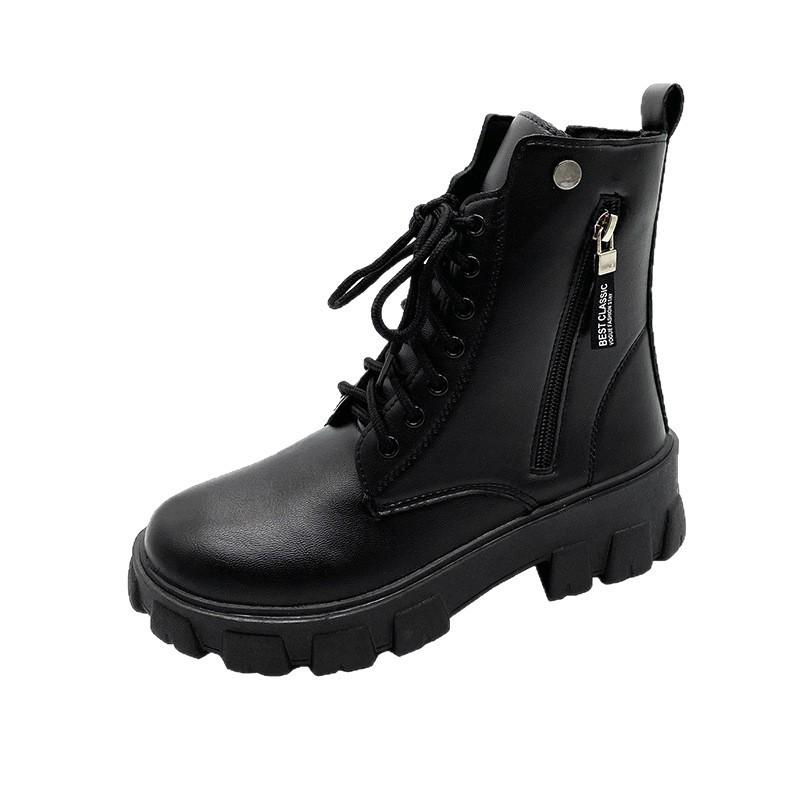 Martin boots women's shoes 2025 new Korean version trend autumn and winter high-top shoes women's boots low-heeled medium boots