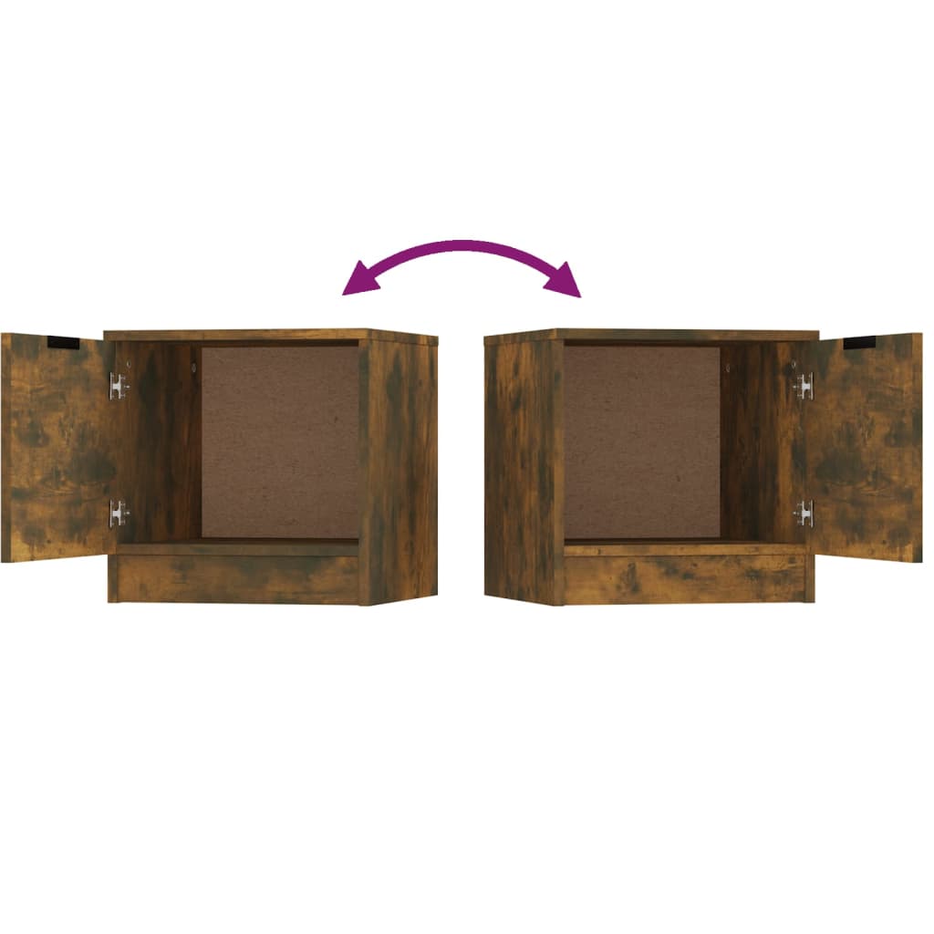 Nightstands 2 pcs Smoked Oak 40 x 39 x 40 cm