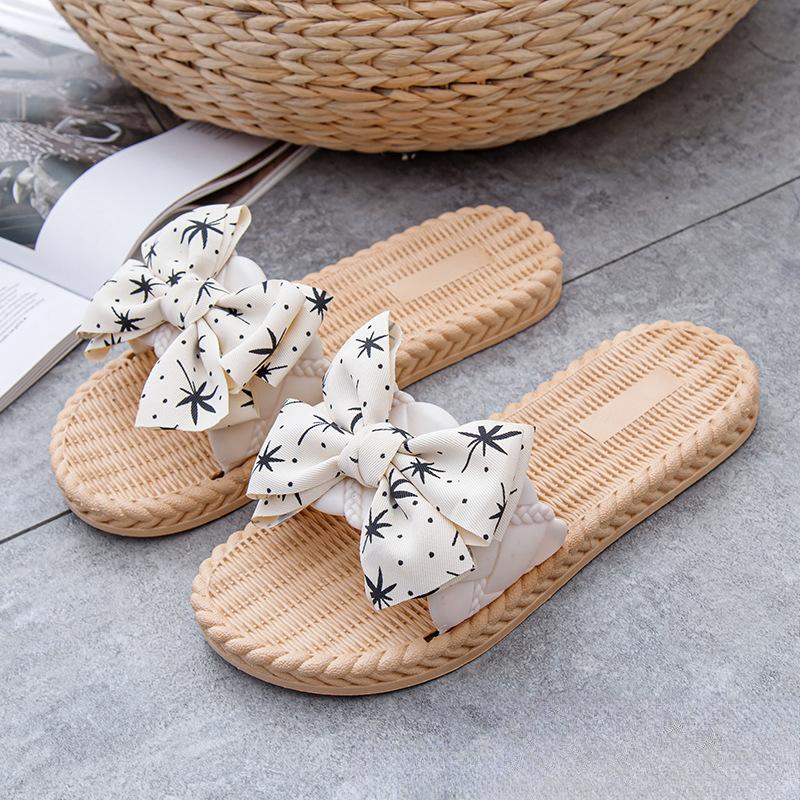

Шлепанцы в форме банта, летняя домашняя и уличная пляжная обувь, крутые шлепанцы 39 белый