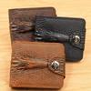 Vintage PU Leather Crocodile Skin Wallet Small Alligator Coin Pocket Purse Zipper Closure Credit Card Holders Male