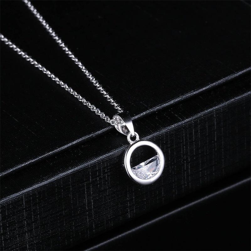 Necklace Women'S Plated Pure Necklace Simple One Waterfall Clear Spring Collarbone Chain Fashionable Versatile Set Chain Birthday Gift