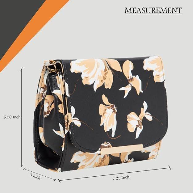Women Girls Floral Print Sling Bag