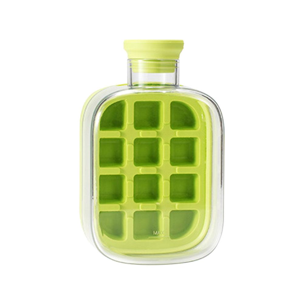 

2 in 1 Ice Cubes Tray Silicone Ice Cubes Bottle with Straw Ice Maker for Cocktail Coffee Whiskey Beer Juice