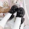 Wedge Heel Single Shoes Slim High Heel Small Leather Shoes Retro Mary Jane Heightened Thick Heel Lady Thick Sole