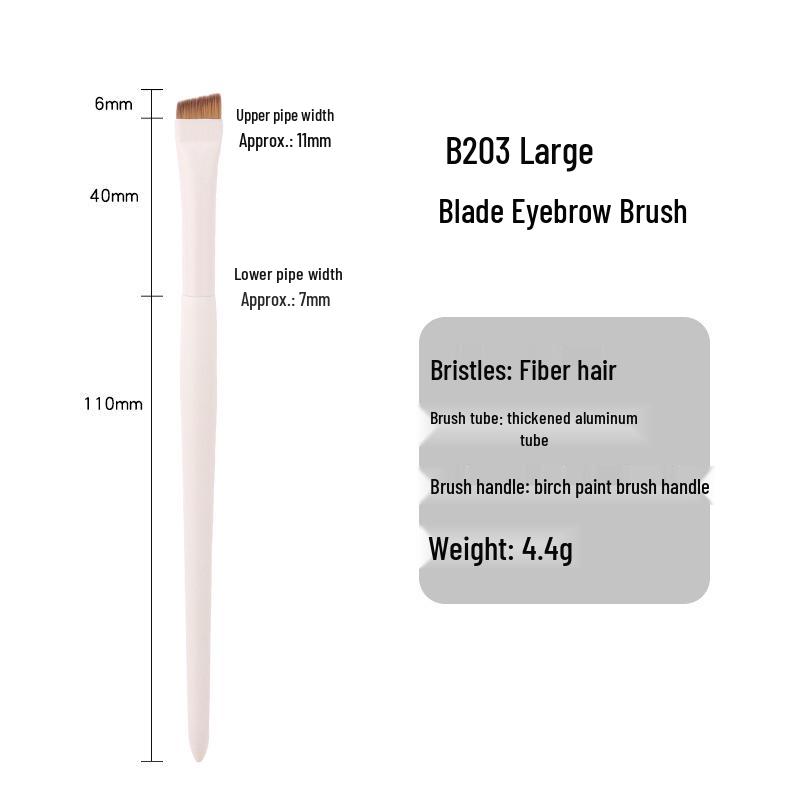 Cloud Porcelain Stippling Blush & Highlight Brush – Angled Round Head with Half-Fan Design