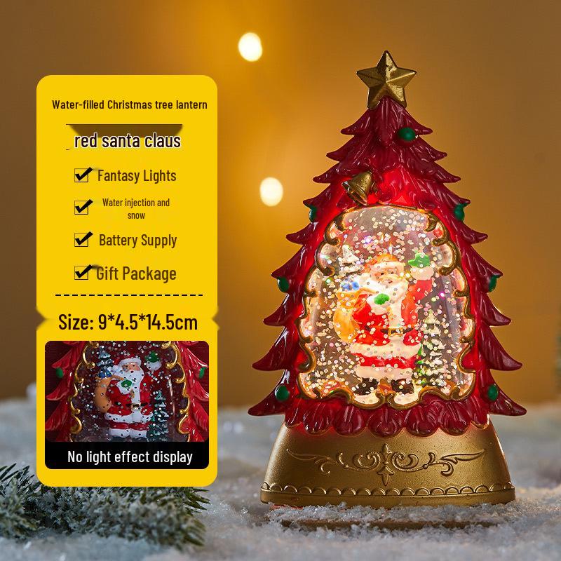 Julgransscen Lysande Vattenlykta - Skrivbordsdekoration & Köpcentrumdekoration