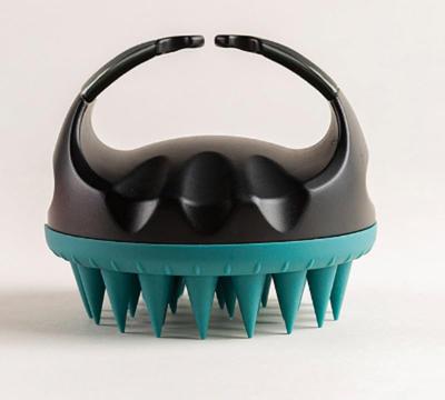 CREPUSCOLO Shampoo Brush Scalp Brush Scalp Massage Scalp Care Silicone 14 Colors (Black X Green)