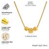 Prjewel Transfer Bead Necklace Stainless Steel Snake Chain 3 Bucket Beads Pendent Women Necklace Charm Female Neck Jewelry New