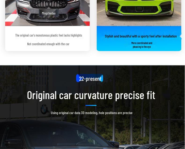 BMW M5 F90 MP Carbon Fiber Front Lip & Shovel Body Kit