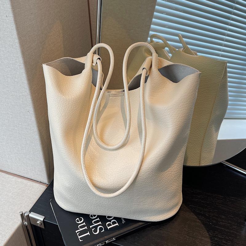 Minimalist style large bag women's 2025 new fashion retro tote bag large capacity casual commuting shoulder armpit bag