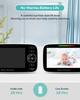 SM43C Wireless Baby Monitor with Night Vision, Lullaby, Intercom, and Temperature Detection