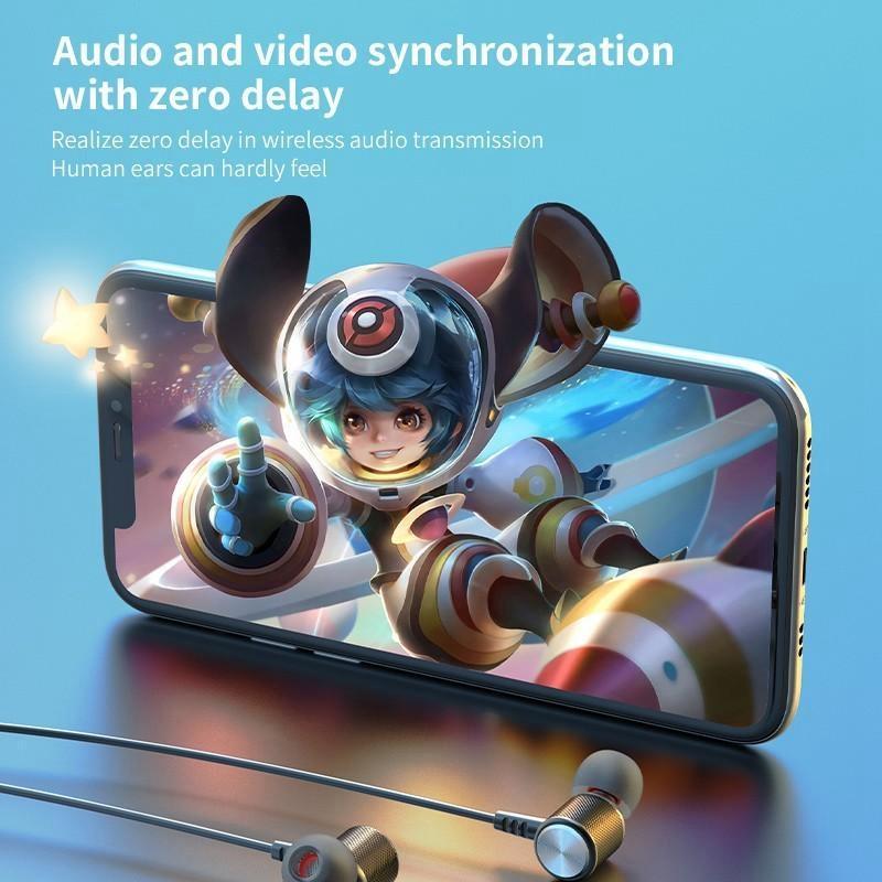 Wasserdichte drahtlose Bluetooth 5.0-Nackenbügel-Ohrhörer Sport Magnetisches Headset Ohrhörer Stereo-Kopfhörer